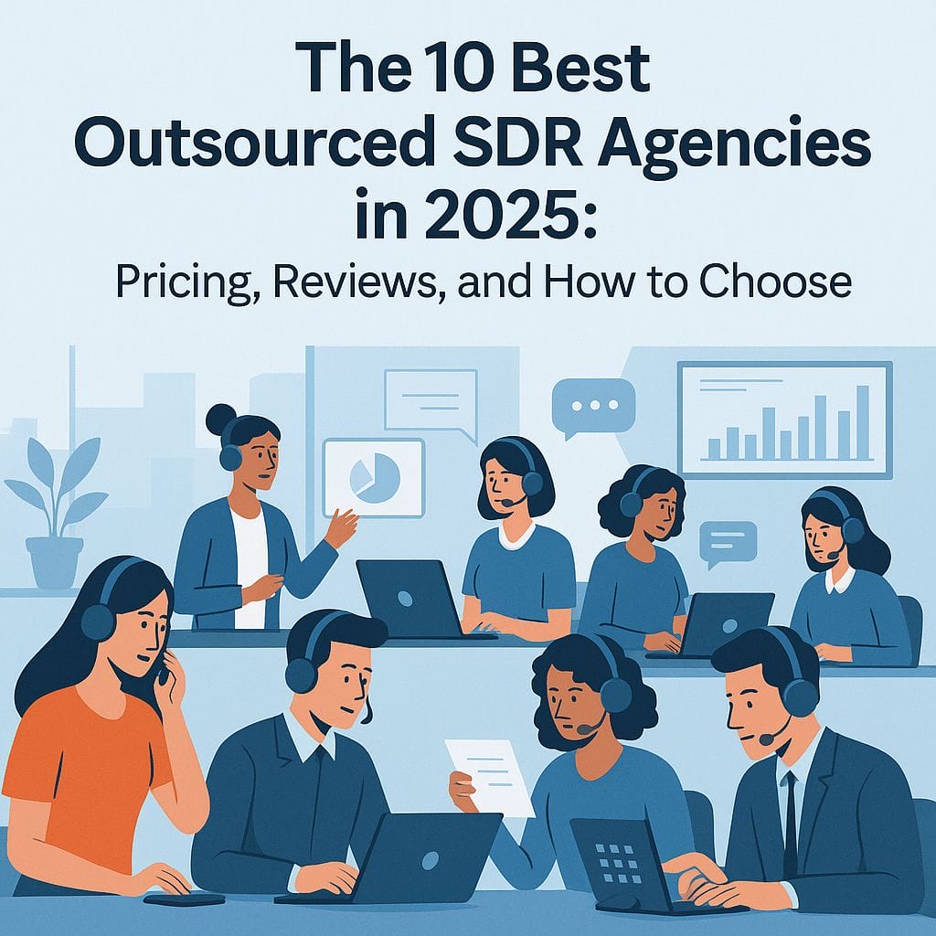 Side-by-side comparison of top outsourced SDR agencies, highlighting pricing, reviews, and services in 2025